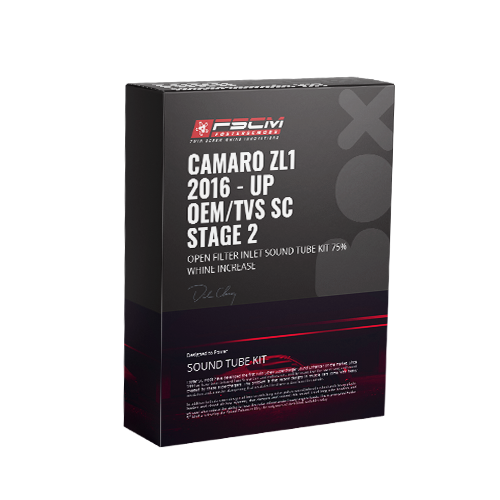 CAMARO ZL1 2016 & UP OEM/TVS SC STAGE 2 OPEN FILTER INLET SOUND TUBE KIT 75% WHINE INCREASE SKU 332 CAMARO ZL1 2016 & UP OEM/TVS SC STAGE 2 OPEN FILTER INLET SOUND TUBE KIT 75% WHINE INCREASE SKU 332