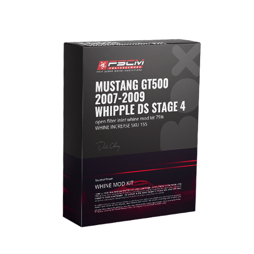 MUSTANG GT500 2007-2009 WHIPPLE DS STAGE 4 open filter inlet whine mod kit 75% WHINE INCREASE SKU 155